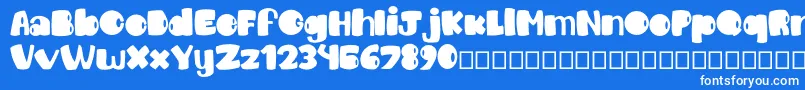 Chico Font – White Fonts on Blue Background