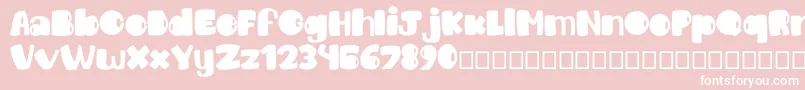 Chico Font – White Fonts on Pink Background