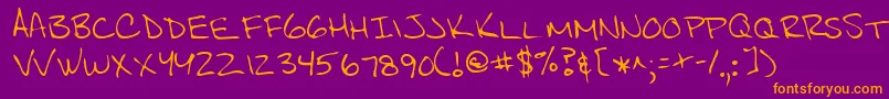 ScottRegular Font – Orange Fonts on Purple Background