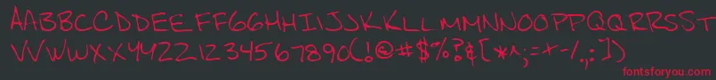Шрифт ScottRegular – красные шрифты на чёрном фоне