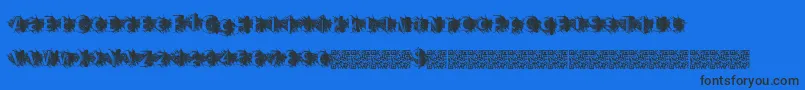 Czcionka Zombiescratch – czarne czcionki na niebieskim tle