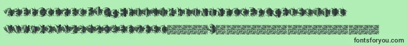 フォントZombiescratch – 緑の背景に黒い文字