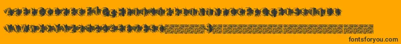 Zombiescratch-fontti – mustat fontit oranssilla taustalla