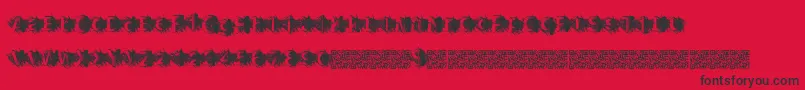 Zombiescratch-fontti – mustat fontit punaisella taustalla
