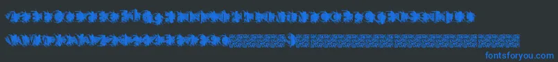 フォントZombiescratch – 黒い背景に青い文字