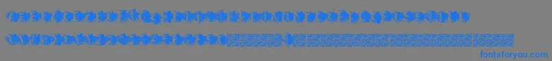 Zombiescratch Font – Blue Fonts on Gray Background
