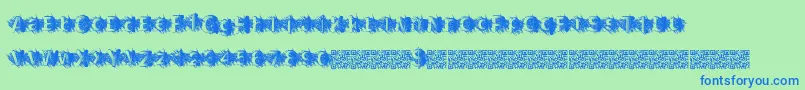 Zombiescratch Font – Blue Fonts on Green Background