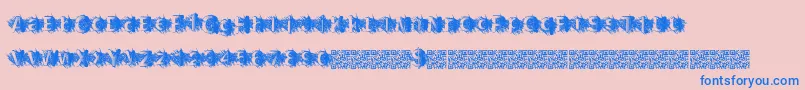 フォントZombiescratch – ピンクの背景に青い文字