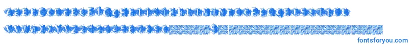Шрифт Zombiescratch – синие шрифты