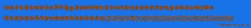 Zombiescratch Font – Brown Fonts on Blue Background