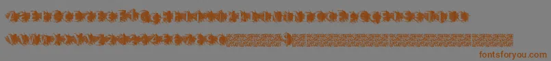 Zombiescratch-fontti – ruskeat fontit harmaalla taustalla