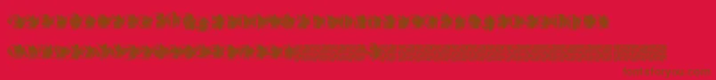 フォントZombiescratch – 赤い背景に茶色の文字