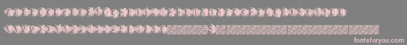 Zombiescratch-Schriftart – Rosa Schriften auf grauem Hintergrund