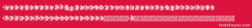 フォントZombiescratch – 赤い背景にピンクのフォント