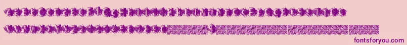 Fonte Zombiescratch – fontes roxas em um fundo rosa
