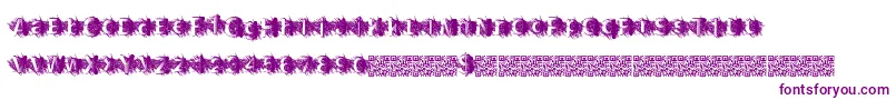 Czcionka Zombiescratch – fioletowe czcionki na białym tle