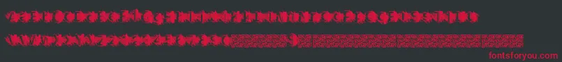 Zombiescratch-fontti – punaiset fontit mustalla taustalla