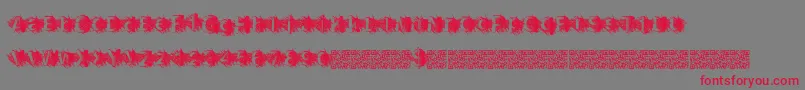 フォントZombiescratch – 赤い文字の灰色の背景