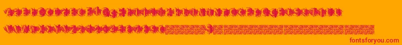 Шрифт Zombiescratch – красные шрифты на оранжевом фоне