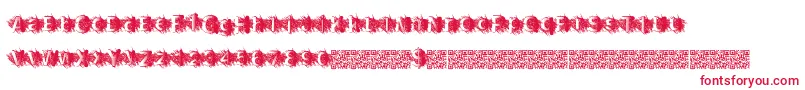 フォントZombiescratch – 白い背景に赤い文字