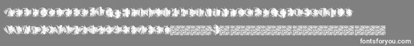 Zombiescratch-Schriftart – Weiße Schriften auf grauem Hintergrund