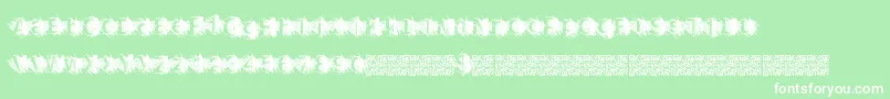 Zombiescratch-Schriftart – Weiße Schriften auf grünem Hintergrund