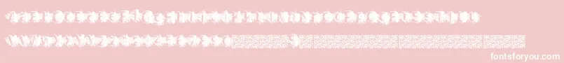 Czcionka Zombiescratch – białe czcionki na różowym tle