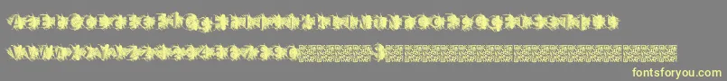 Czcionka Zombiescratch – żółte czcionki na szarym tle