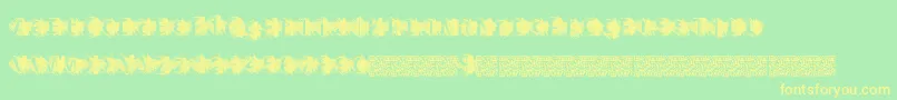 Zombiescratch-fontti – keltaiset fontit vihreällä taustalla