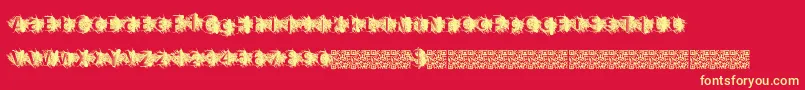 Zombiescratch-fontti – keltaiset fontit punaisella taustalla