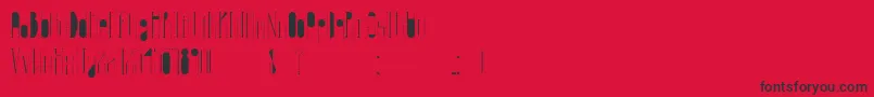 Fonte EternaInfancia – fontes pretas em um fundo vermelho