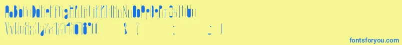 Więcej informacji o czcionce EternaInfancia Czcionka EternaInfancia – niebieskie czcionki na żółtym tle