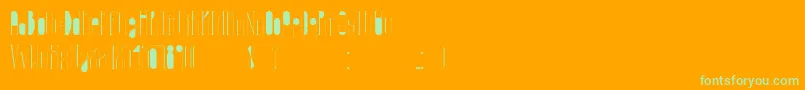EternaInfancia Font – Green Fonts on Orange Background