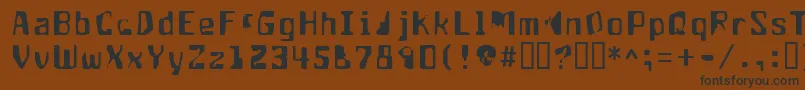 Aptango-Schriftart – Schwarze Schriften auf braunem Hintergrund
