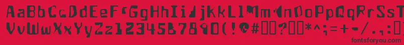 フォントAptango – 赤い背景に黒い文字