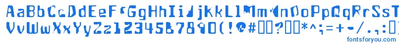 フォントAptango – 白い背景に青い文字