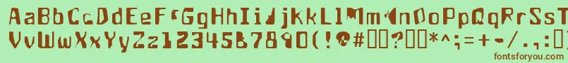 Шрифт Aptango – коричневые шрифты на зелёном фоне