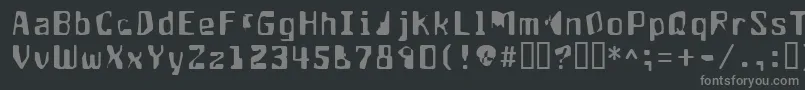 フォントAptango – 黒い背景に灰色の文字