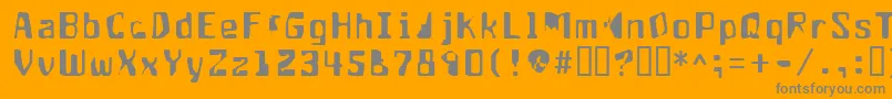 フォントAptango – オレンジの背景に灰色の文字