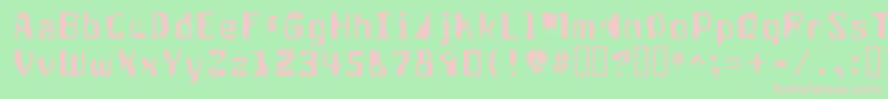 Aptango-Schriftart – Rosa Schriften auf grünem Hintergrund