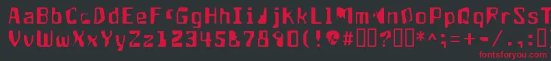 フォントAptango – 黒い背景に赤い文字