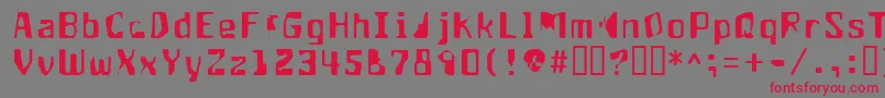 Aptango Font – Red Fonts on Gray Background