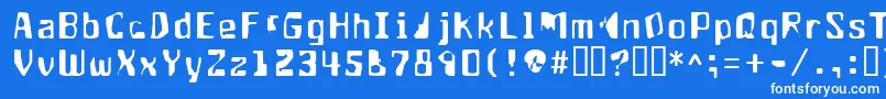 Шрифт Aptango – белые шрифты на синем фоне