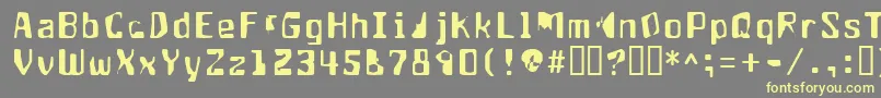 Aptango-Schriftart – Gelbe Schriften auf grauem Hintergrund