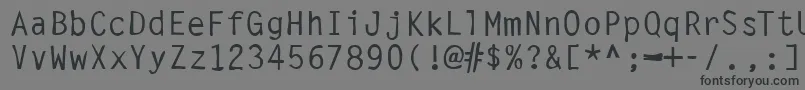 フォントDirty30Bold – 黒い文字の灰色の背景