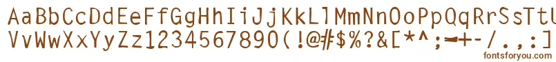 フォントDirty30Bold – 白い背景に茶色のフォント