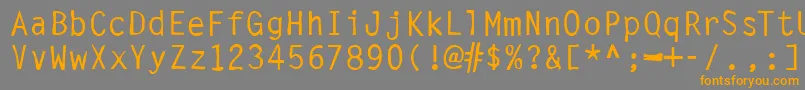 Dirty30Bold Font – Orange Fonts on Gray Background