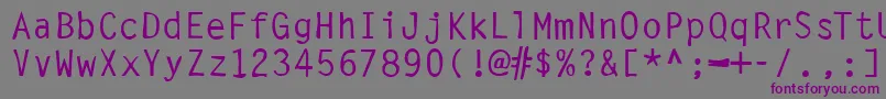 Шрифт Dirty30Bold – фиолетовые шрифты на сером фоне