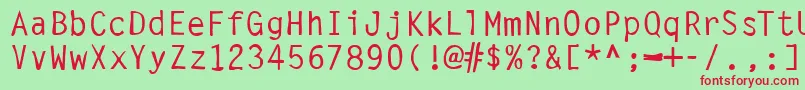 Шрифт Dirty30Bold – красные шрифты на зелёном фоне