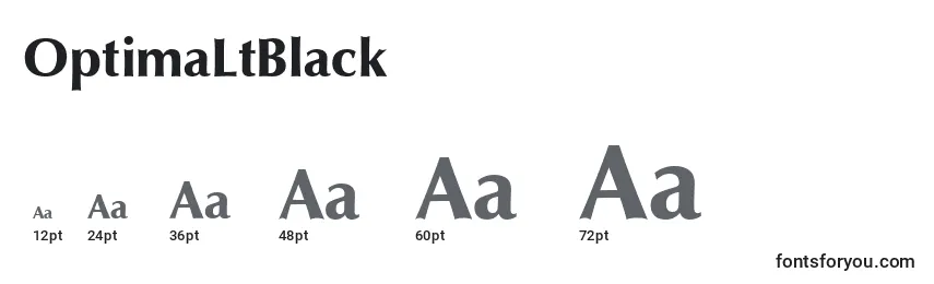 Размеры шрифта OptimaLtBlack